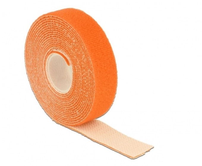 Klittenband rol 20mm / oranje (3 meter)