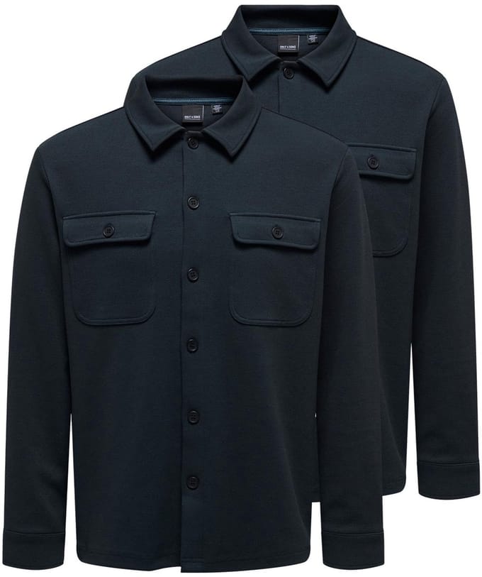 Only & Sons Heren Overhemd jas / overshirt 2 pack Newkodyl