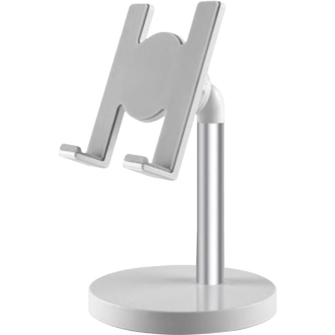 Opvouwbare Aluminiumlegering Telefoonstandaard voor Bureau / Bed Compatibel met Mobiele Telefoon en Tablet Kleiner Standard Silver white