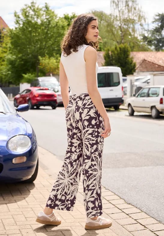 Loose Fit culottes met bloemenpatroon