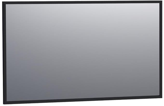 Brauer Onyx Spiegel - 120 cm - Rechthoekig - Zwart Geborsteld Frame