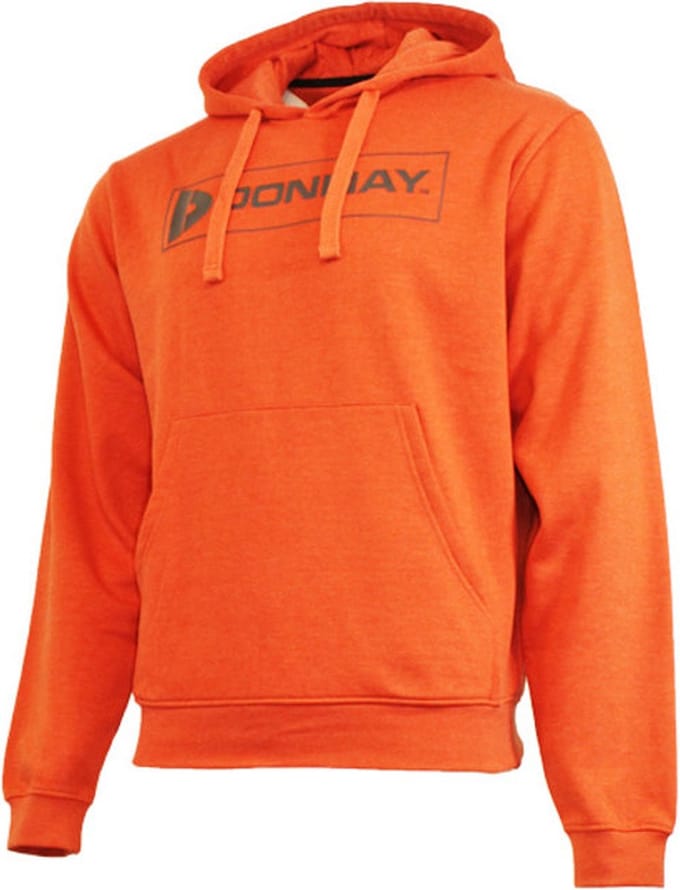 Donnay - Sweater met capuchon (David) - groot logo - Sporttrui - Burned Orange (245)- maat M