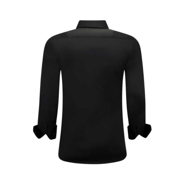 Luxe Heren Blanco Overhemden Italiaans - Slim Fit - 3078 - Zwart