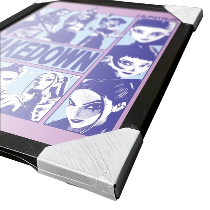 K-Pop Demon Hunters Takedown ingelijste poster (Blauw)