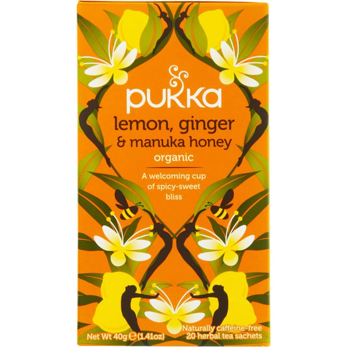 Thee Pukka lemon ginger & manuka honey 20 zakjes
