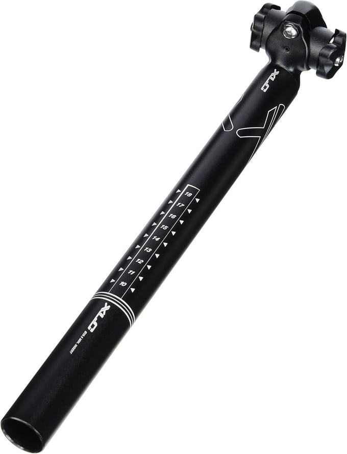 Zadelpen - Fietsonderdeel - Mountainbiken - Aluminium constructie - 49 cm lengte - Zwart