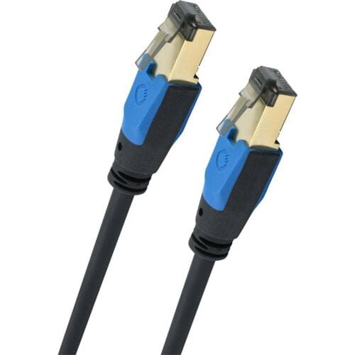 Oehlbach D1C19352 RJ45 Netwerkkabel, patchkabel CAT 8.1 1.00 m Zwart 1 stuk(s)