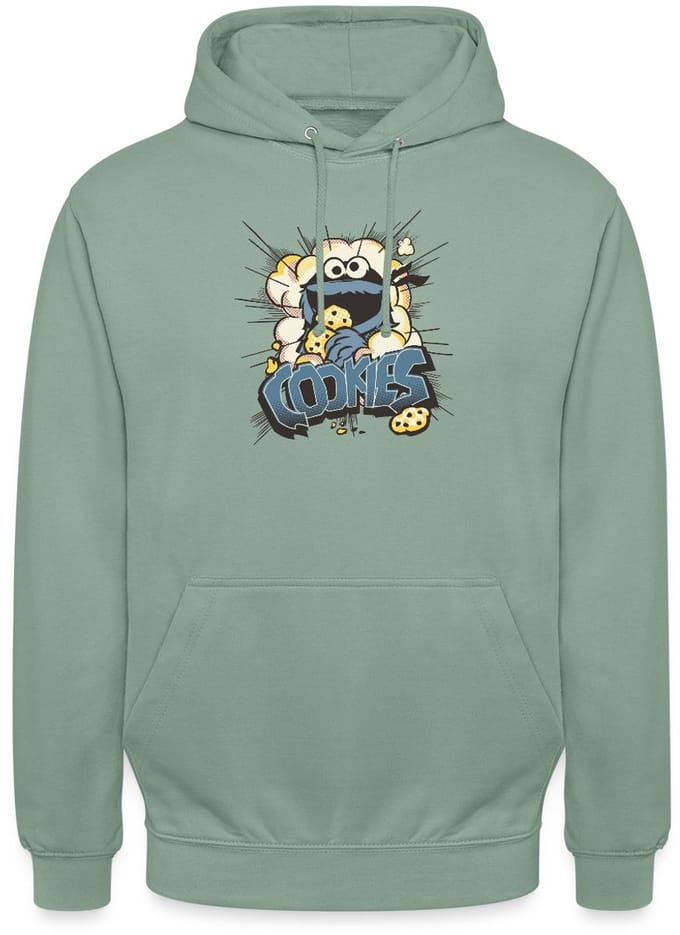 Sesamstraat Koekiemonster En Koekjes Hoodie Unisex