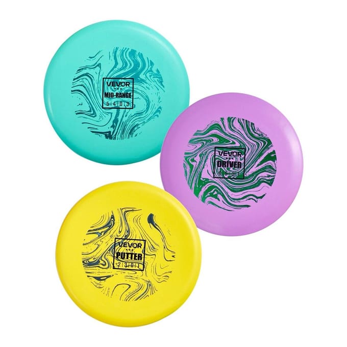 Disc Golf Set, 3 Stuks Disc Golf Starter Set, Vliegende Schijven voor Beginners voor Volledige Lichaamstraining, met Putter, Mid-Range, Driver, PDGA Goedgekeurd,