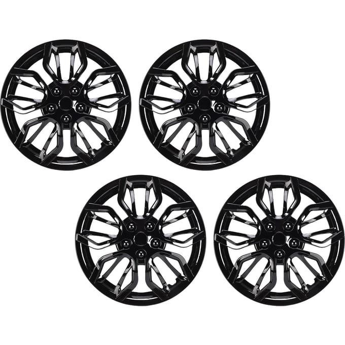 4 Stuks 14 Inch Naaf Vol Stijlvolle Look Past op R14 Wiel Afdekking voor de Meeste Auto's Vrachtwagen SUV black