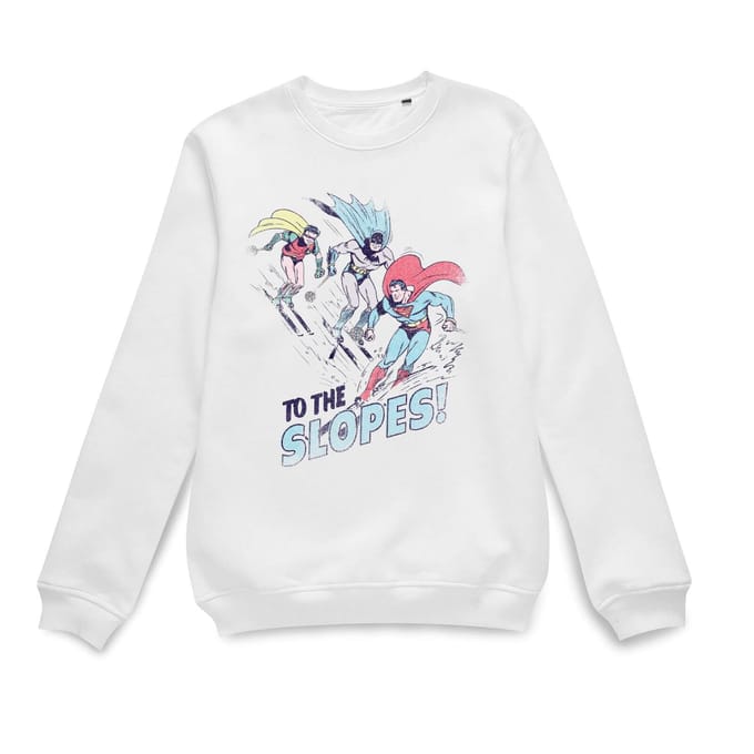 DC To The Slopes! Christmas Jumper - White - M