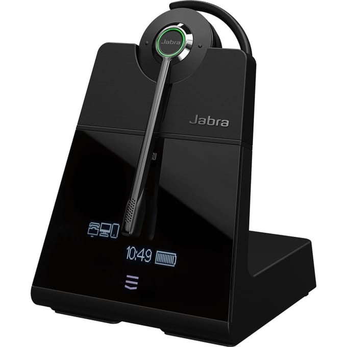 Jabra Engage 75 SE Stereo On Ear headset Bluetooth, DECT, Kabel Stereo Zwart Noise Cancelling Microfoon uitschakelbaar (mute), NFC