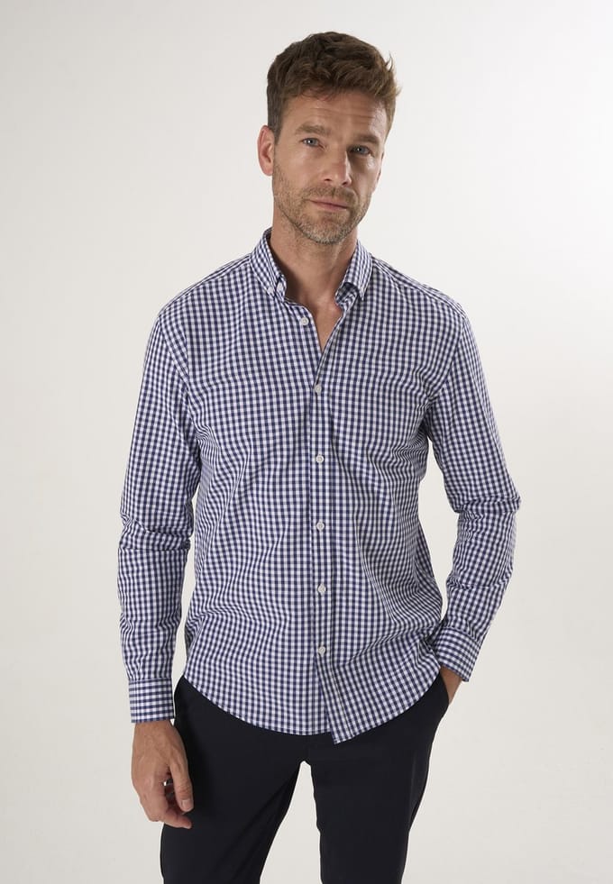 Felix Hardy Overhemd - Overhemden - 100% Katoen Heren Navy - M