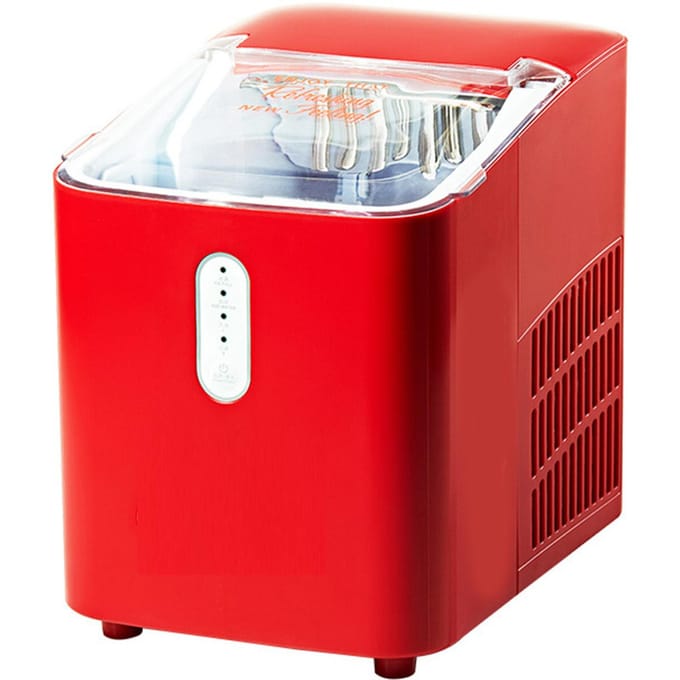 1L Capaciteit Retro IJsmachine Thuis Slaapzaal Commerciële Mini Automatische IJsmaker Machine red