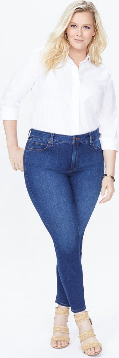 Ami Skinny Jeans Medium Blue Premium Denim (Plus)