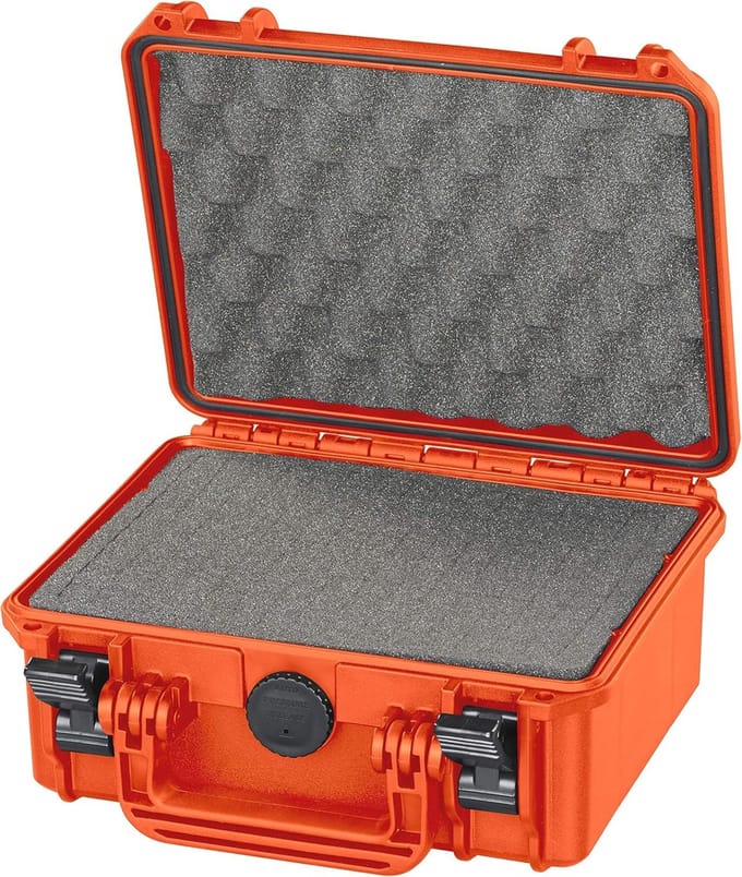 Waterdichte koffer voor bescherming van delicate apparatuur - oranje