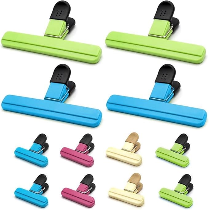 Unyqoos® Herbruikbare sluitclips in vier kleuren voor luchtdichte voedselbewaring