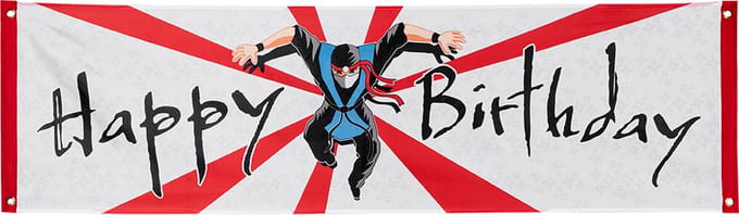 Boland - Polyester banner Ninja 'Happy birthday' - Superhelden - Superhelden