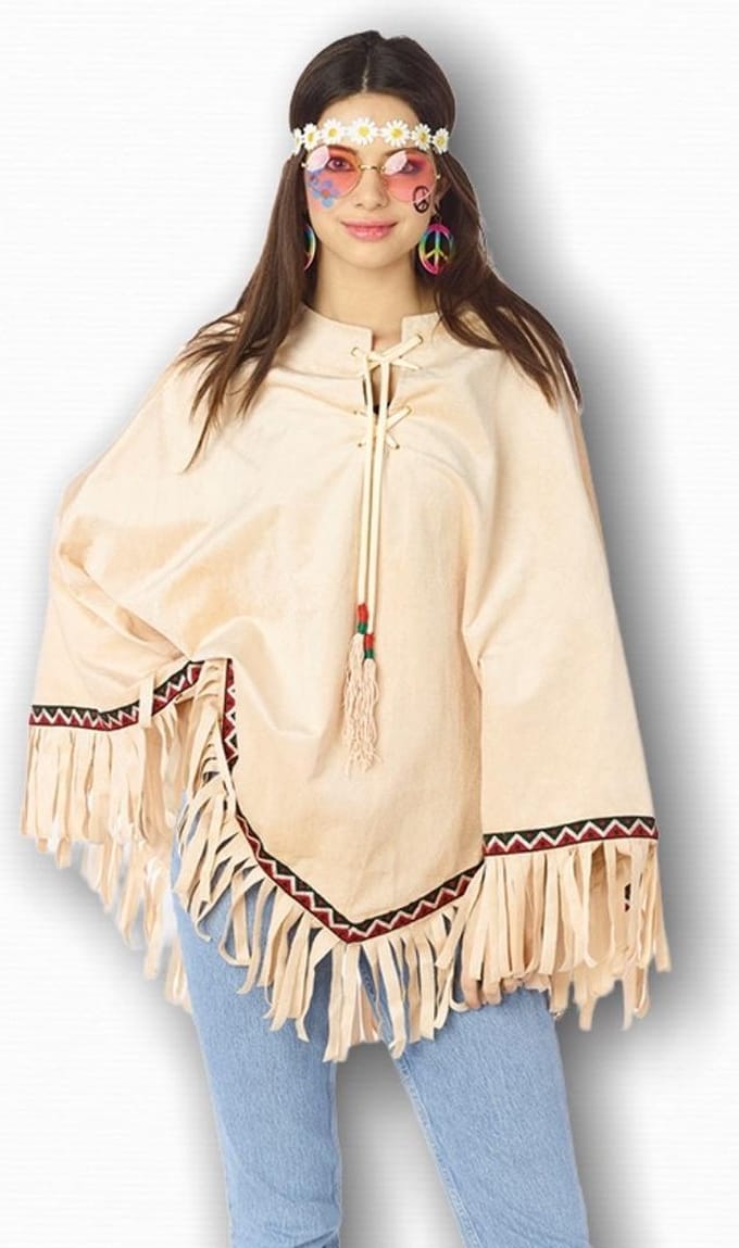 Poncho Ibiza Indiaan Beige
