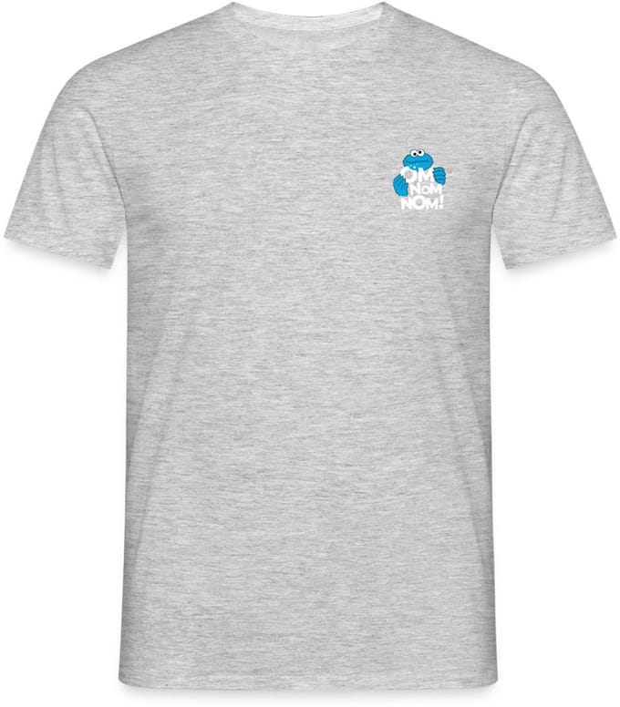 Sesamstraat Koekiemonster Om Nom Nom T-Shirt Heren