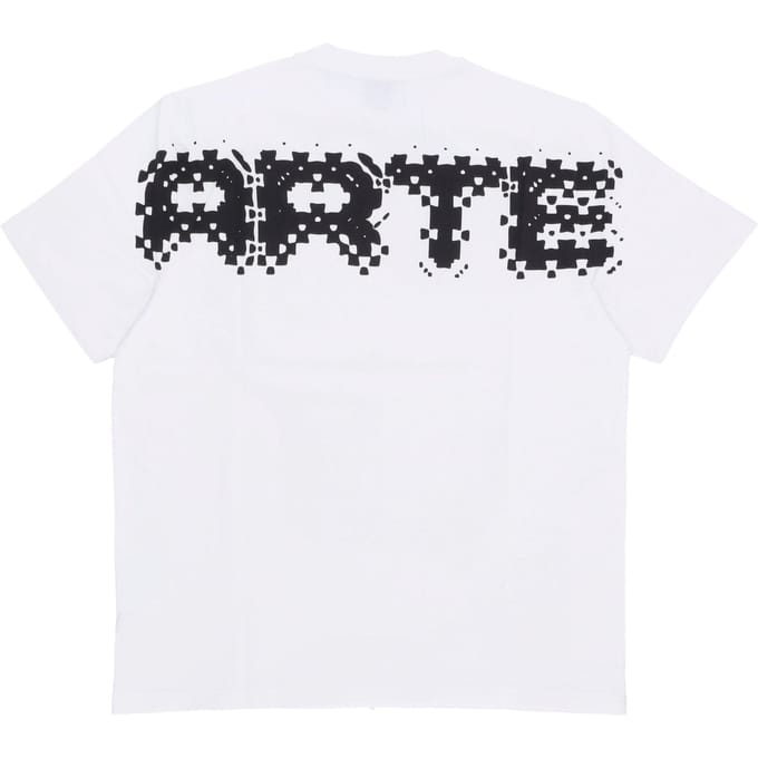 Heren T-shirt Pixel Back Tee White