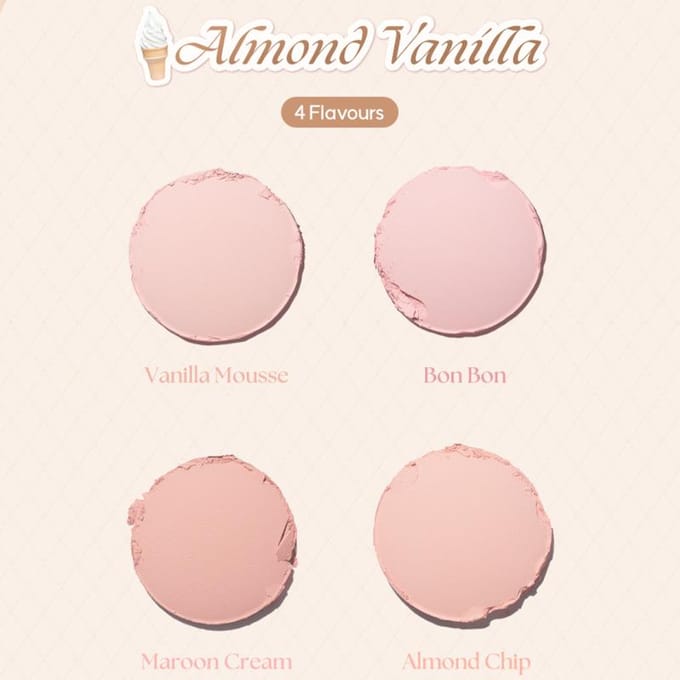 [dasique] Blending Mood Cheek #Collection Ice Cream 16.8g 09 Almond Vanilla white