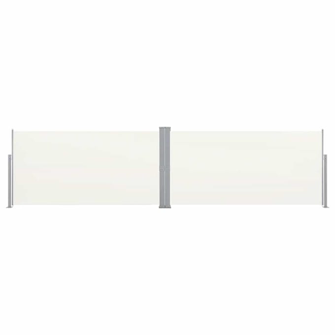 vidaXL - Windscherm - uittrekbaar - 160x600 - cm - crème