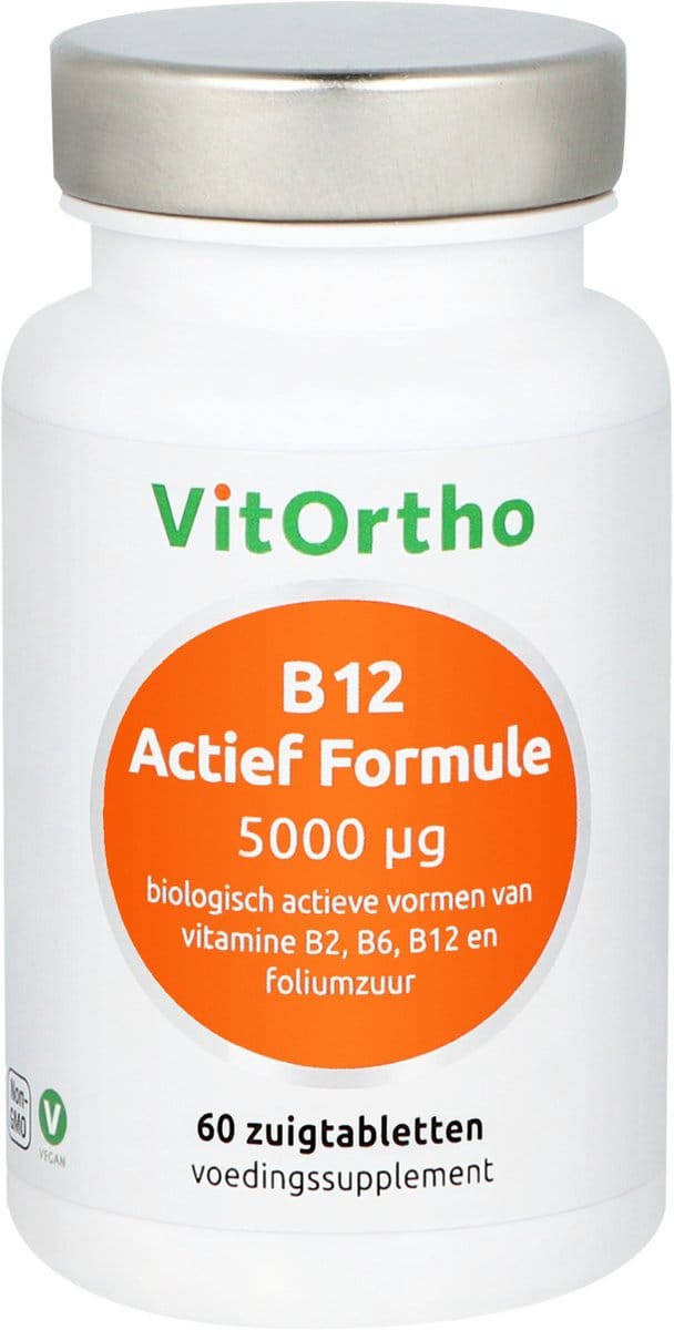 VitOrtho B12 Actief Formule 5000mcg (60 zuigtabletten)