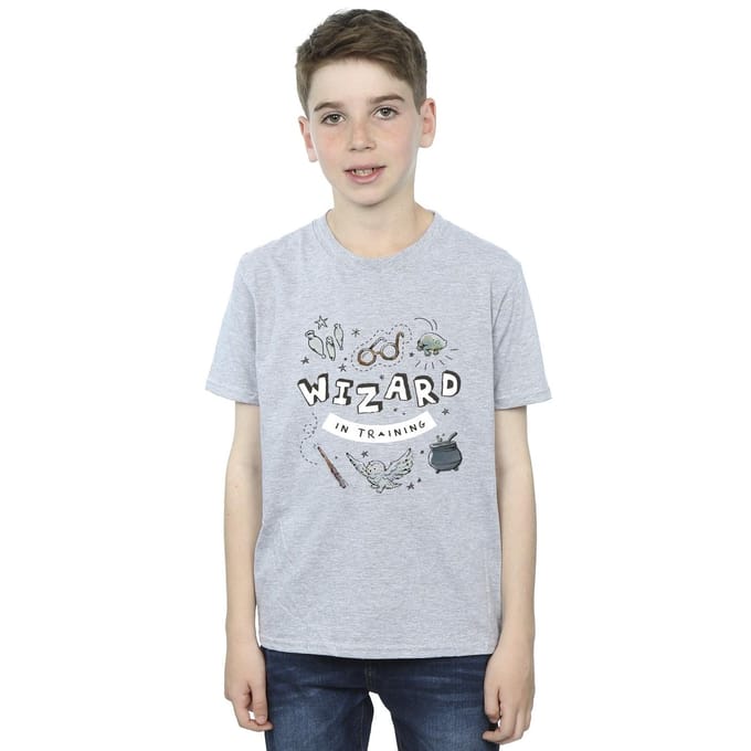 Harry Potter Jongens Tovenaar In Training T-Shirt (Sportgrijs)