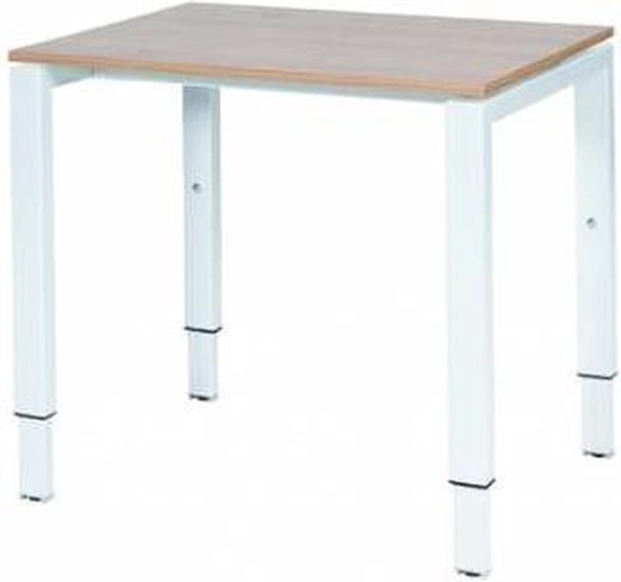 Verstelbaar Bureau - Domino 80x60 Havana Kersen - wit frame