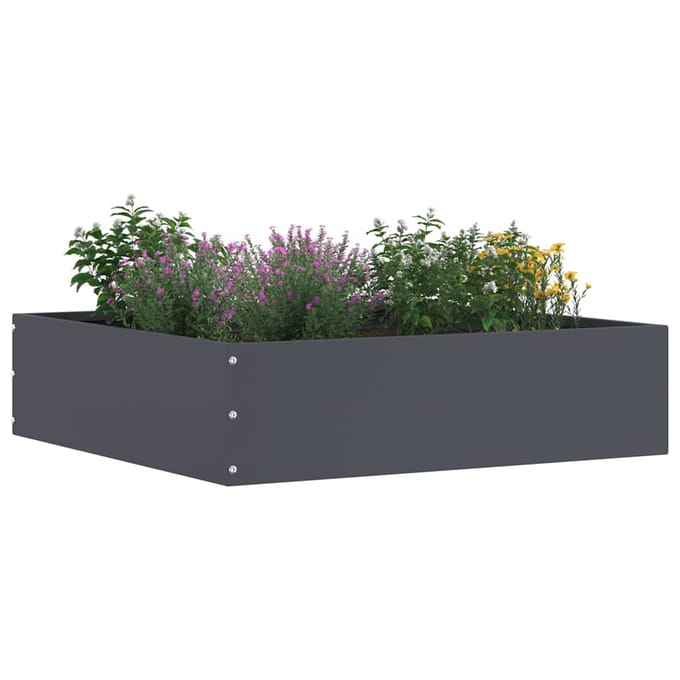 vidaXL - Gazonrand - 50 - x - 50 - x - 13 - cm - Staal - Antraciet
