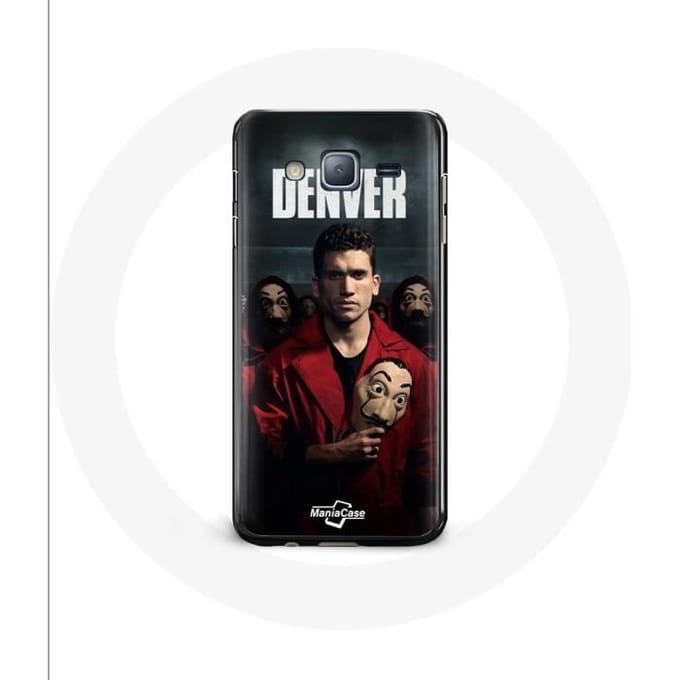 Coque - La Casa De Papel - Samsung Galaxy J7 - Souple - Noir - Masque de Denver