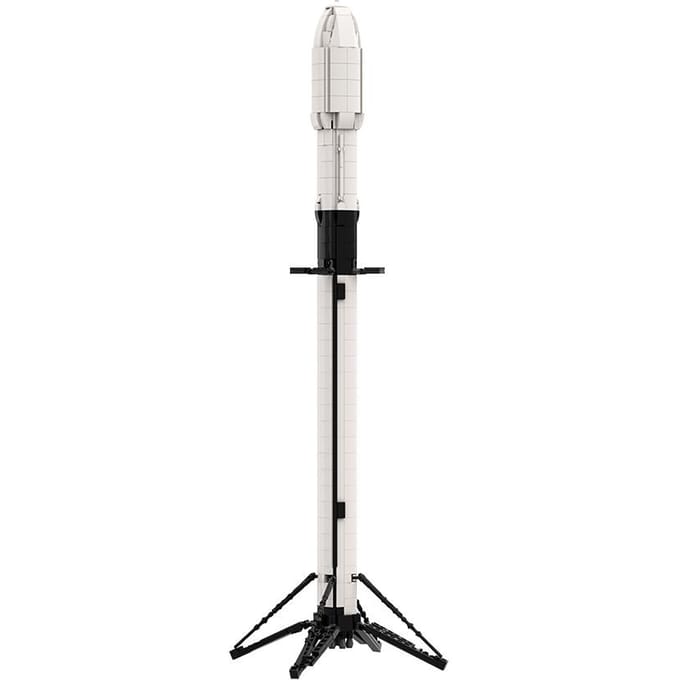 Gobricks MOC-41953 Ultimate Space X Falcon 9 [1:110 schaal] Bouwstenen Speelgoed Cadeaus white