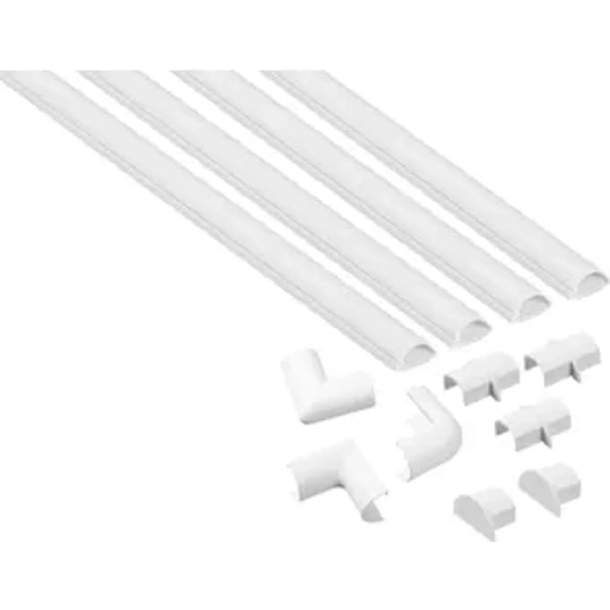 D-line Kabelgoot + Verbindingen Set Zelfklevend Clip-over Accessoires 20x10mm Wit