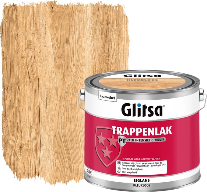 Glitsa Acryl Trappenlak Zijdeglans Transparant 2,5l