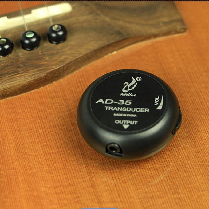 AD-35 Mini Sound Pick-up Piezo Versterker Transducer Stick Piezo Pickup voor zwart