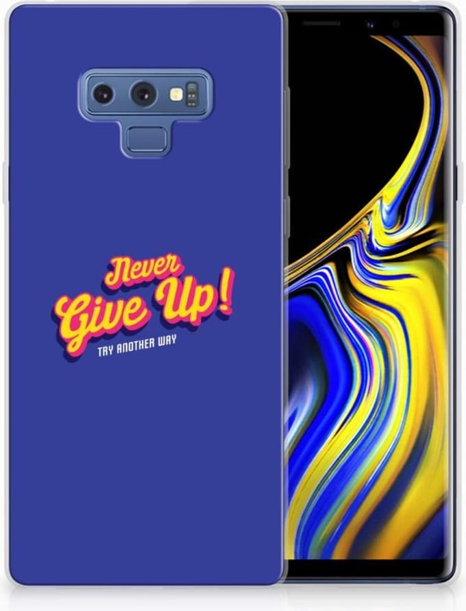 Samsung Galaxy Note 9 Siliconen hoesje met naam Never Give Up