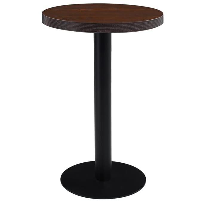vidaXL - Bistrotafel - 50 - cm - MDF - donkerbruin