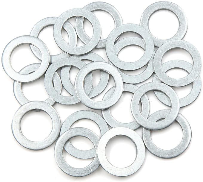 Dailygoods- Olieaftapsluitringen Aluminium - 20 Stuks