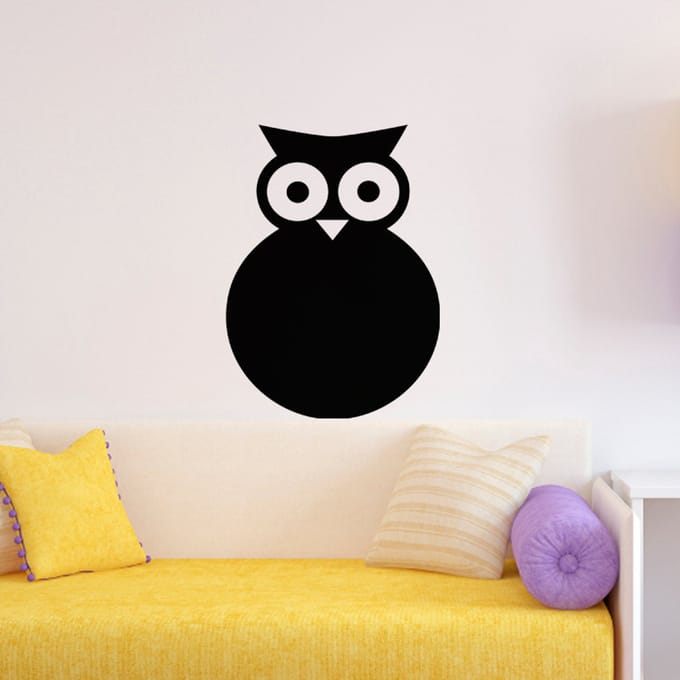 Schoolbordsticker - uitwisbare zelfklevende muurstickers - UIL SILHOUET - 75x55cm