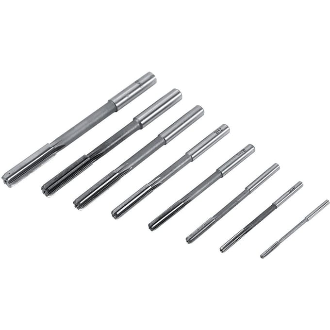 Jeu de 8 tarauds à aléser HSS et fraises à aléser avec queue droite de 3 4 5 6 7 8 9 10 mm
