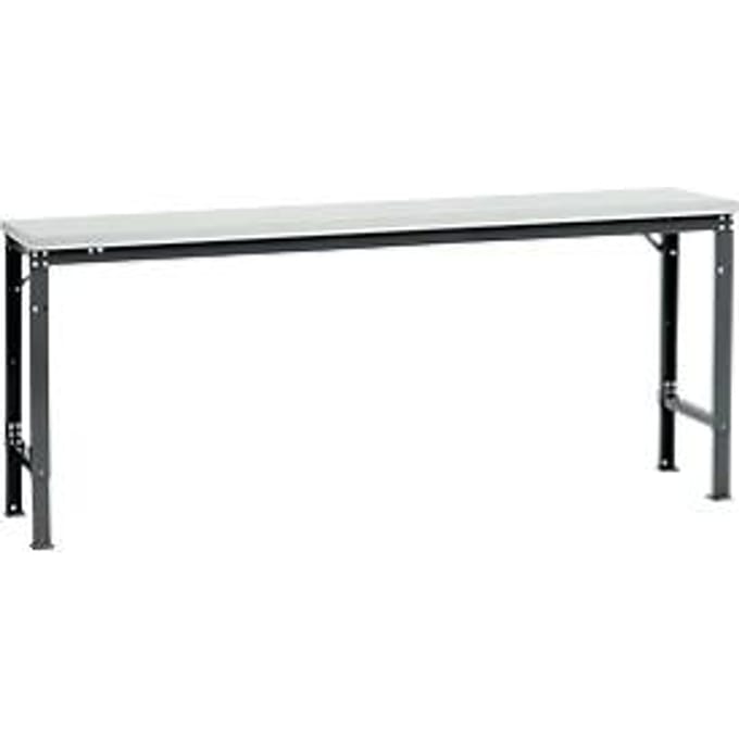 Manuflex basistafel UNIVERSAL Speciaal, 2000 x 800 mm, melamine lichtgrijs, antraciet