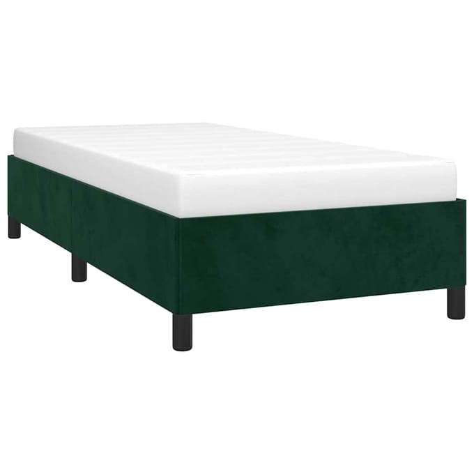 vidaXL - Bedframe - zonder - matras - 90x200 - cm - fluweel - donkergroen