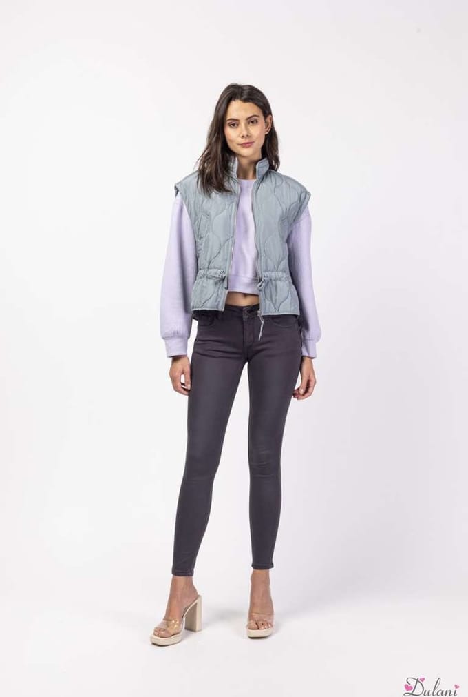 Broek Toxik3 met normale taille slim L750 antraciet grijs