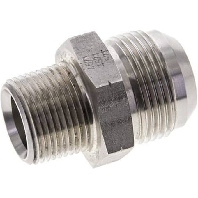 JIC  Dubbele Nippel UN 1-5/16''-12 X 3/4'' NPT RVS 170bar