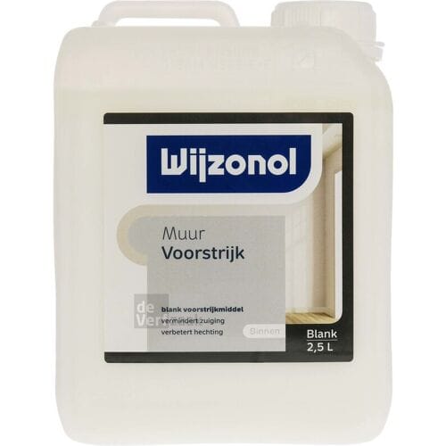 Wijzonol Interieurverven Muurvoorstrijk - 2,5 liter - Blank