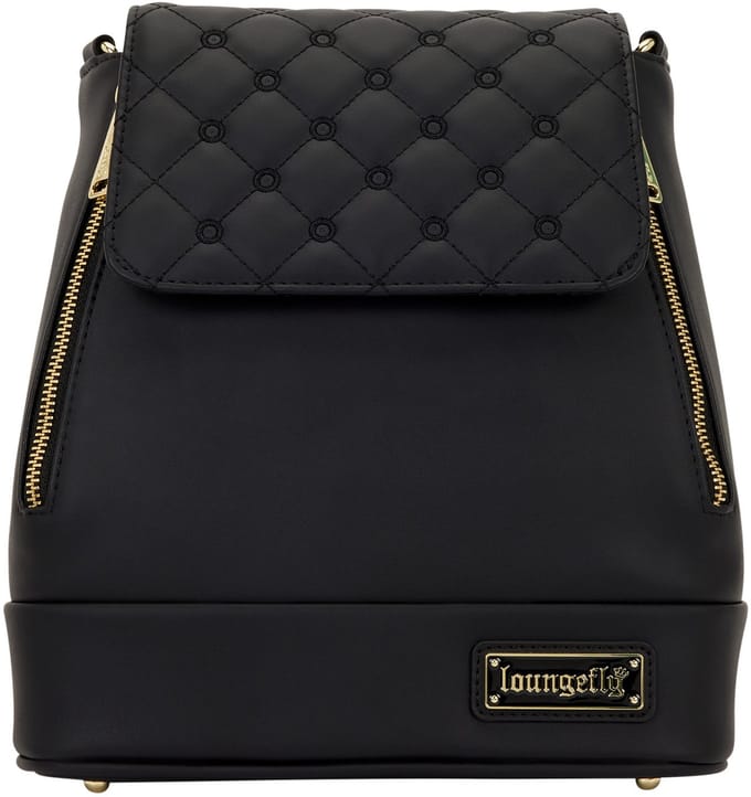 Loungefly Convertible Backpack & Crossbody Bag Pin Trader Black