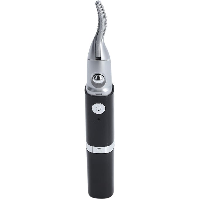 Elektrische Verwarmde Wimperkruller Handheld 2 in 1 Langdurige Styling Wenkbrauwtrimmer Wimpermake-up zwart
