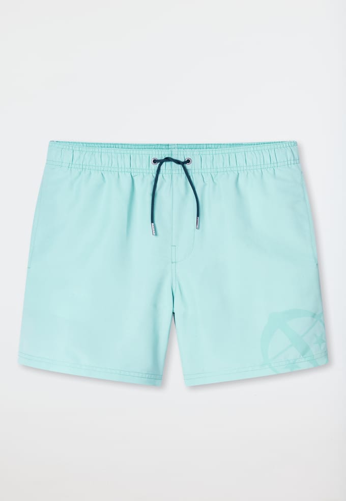 Zwemshort van geweven stof, kruisboog, turquoise - aquablauw 4