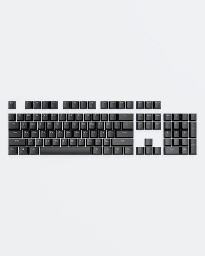Dark Project - KS-45 PBT - Keycaps - Zwart - ENG/RU/UA